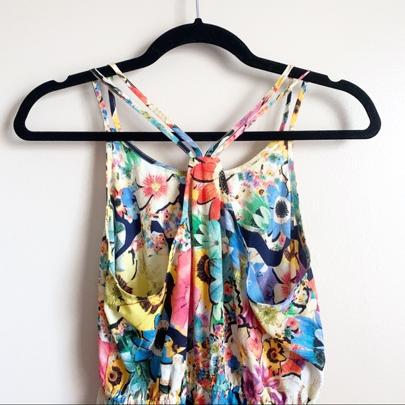 West 36th• artsy colorful floral print maxi dress - Picture 6 of 8